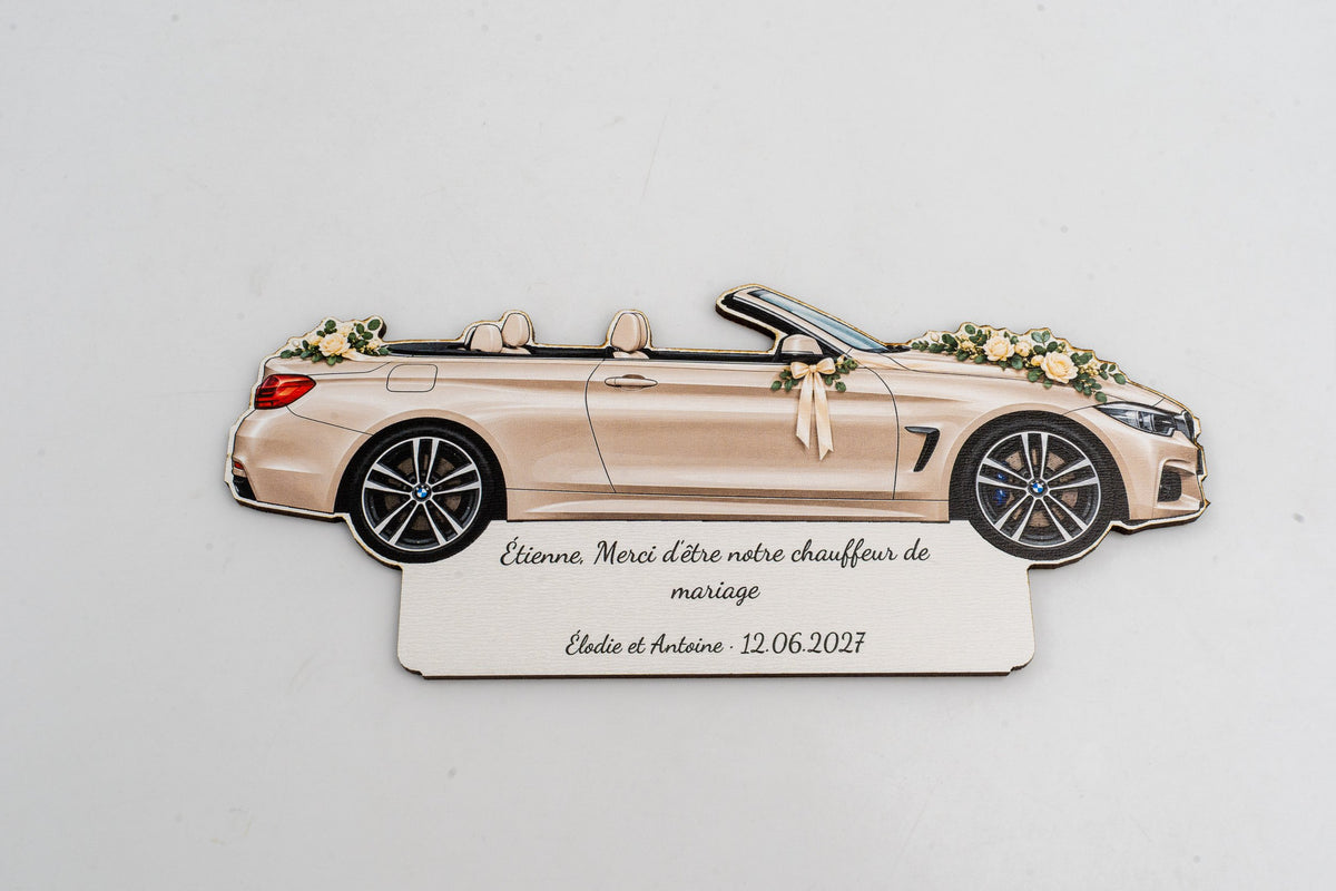 Vols ser el meu Xofer de Casament? — Placa de Fusta Personalitzada