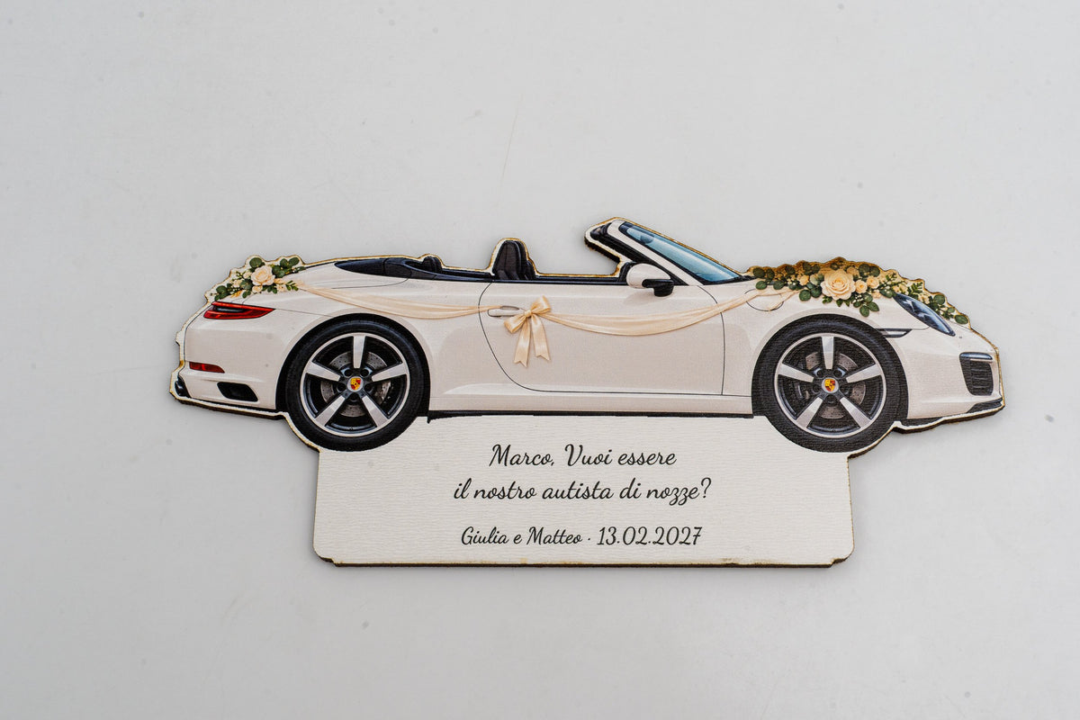 Vols ser el meu Xofer de Casament? — Placa de Fusta Personalitzada