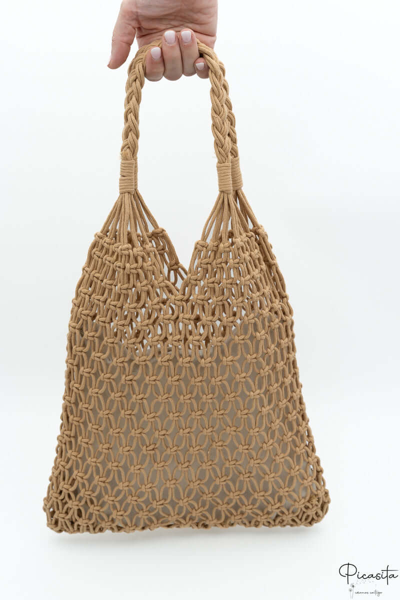 ποΈ Bolsa Playa Rejilla Antiarena Bolso MacramΓ© Verano β Picasita