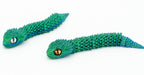 Serpes 3D articuladas de cor verde