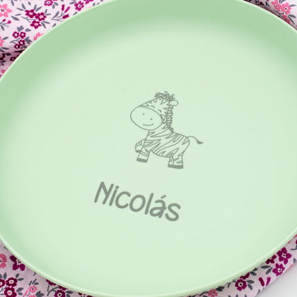 Set Vajilla Infantil Personalizada (Plato, Bol, Vaso)