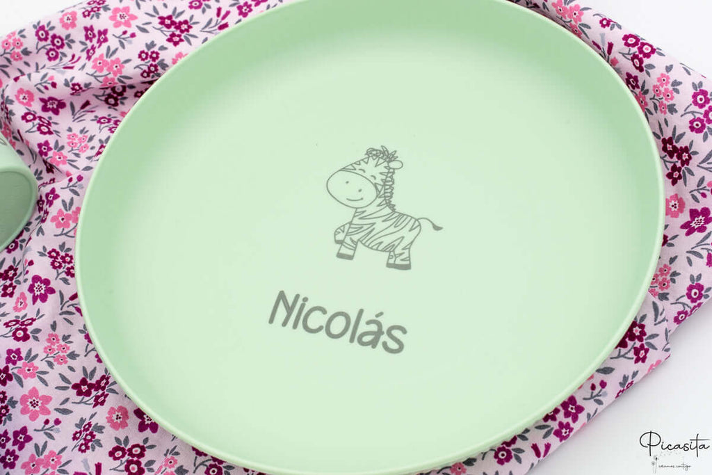 Set Vajilla Infantil Personalizada (Plato, Bol, Vaso)