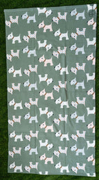 Toalla Playera Perritos (90x170) (Verde)