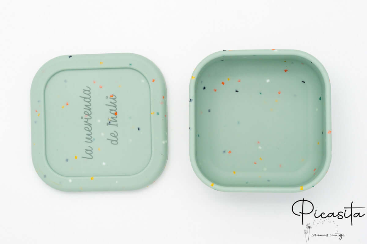 Tupper de Silicona Personalizado (Mediano - Cuadrado)