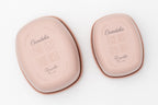 Tapas rosa de dos tuppers personalizadas con nombre y dibujos