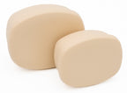 Pack beige de dos tuppers de silicona con tapas