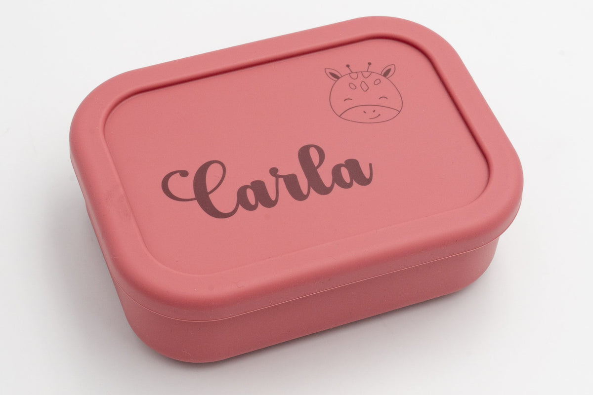 Tupper XL de silicona con animalito grabado