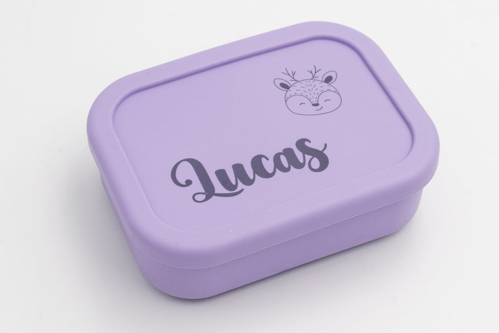 Tupper lila XL de silicona personalizado