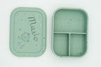 Tupper XL de silicona personalizado con tres compartimentos