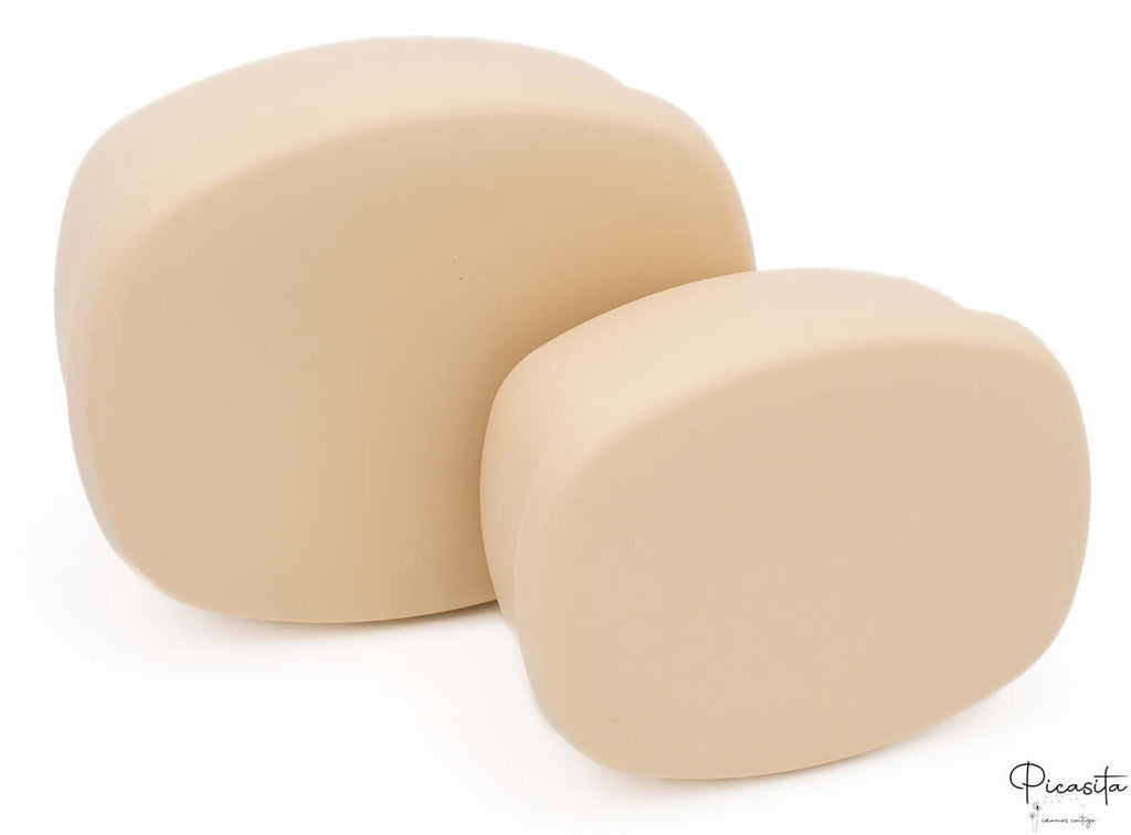Tupper de Silicona Personalizados Pequeños (600ml + 400ml) Beige