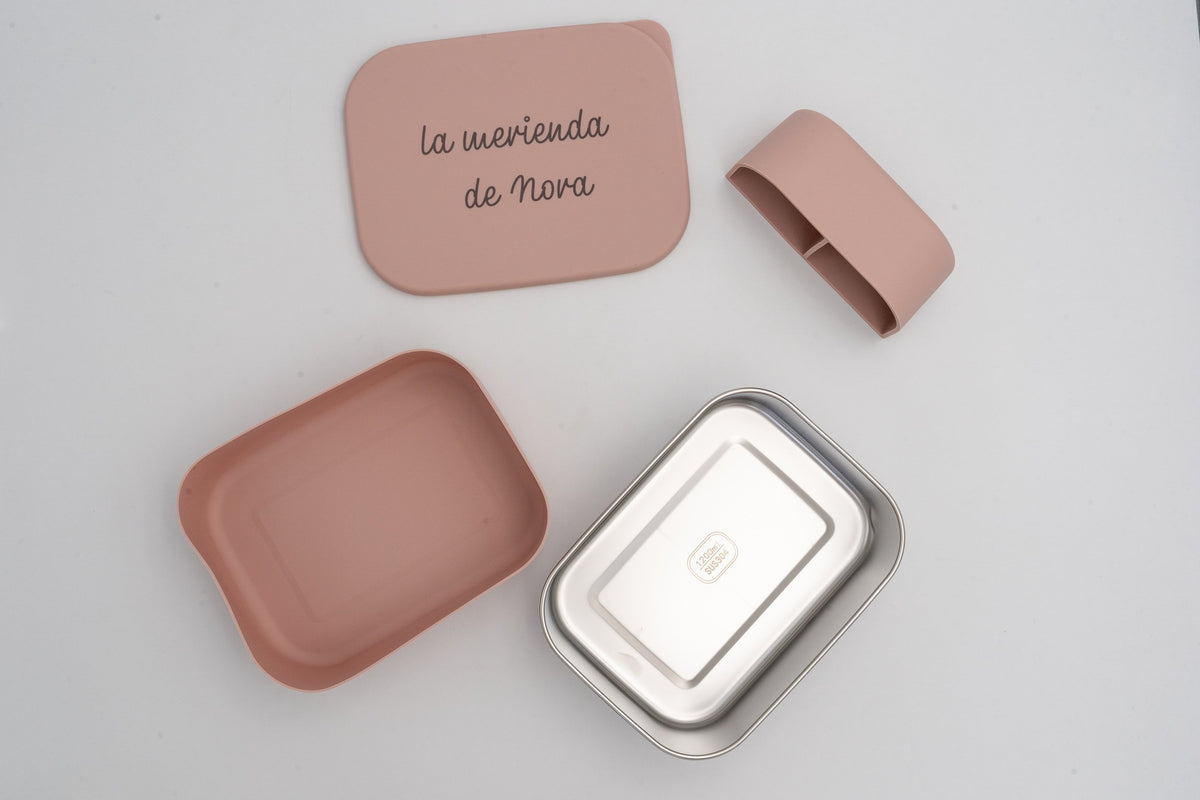 Components separats del tàper XL rosa de silicona i acer SUS304